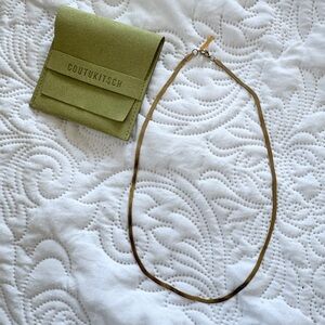 Gold 2mm Wide Snake Chain Necklace – 18” Length | NWOT | by Coutukitsch